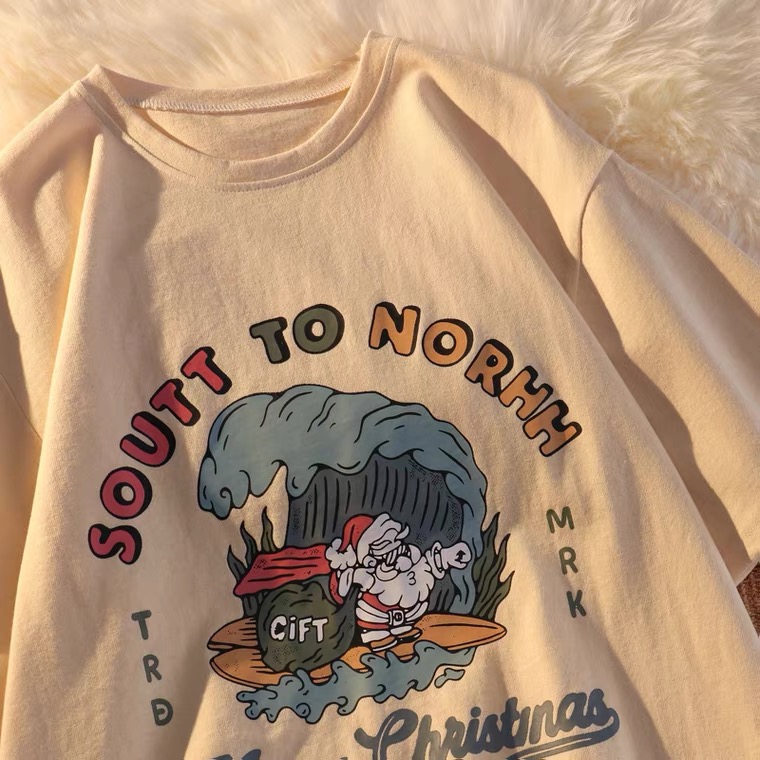 日系古着vintage短袖t恤女宽松韩版ins潮原宿风chic港味半袖上衣