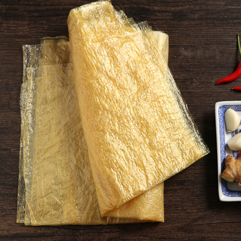 浦江头层薄豆腐皮油豆皮农家自制豆衣腐竹豆制品干货浙江特产200g