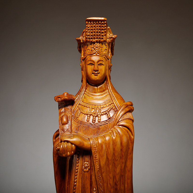 花梨木雕妈祖神像摆件家居供奉湄洲海神天上摆件