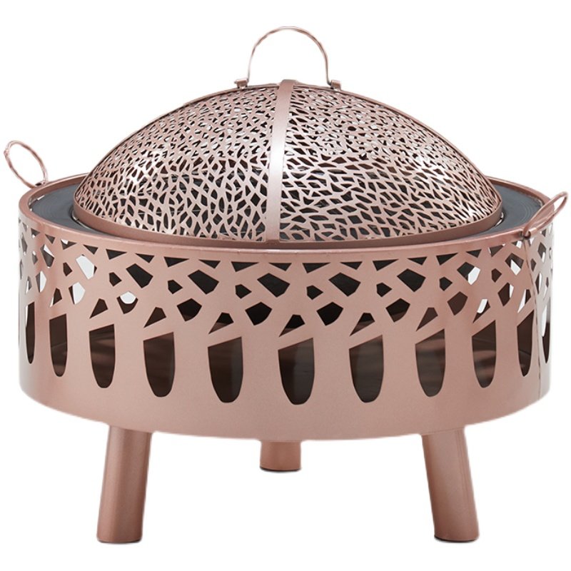 铁聚财家用烤火炉室内炭火盆碳炉家用炉子取暖炉户外烧烤架无烟碳