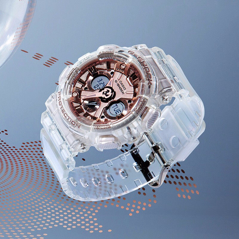 卡西欧手表babyg防水gshock透明运动女表gmas120srs110sr日韩腕表
