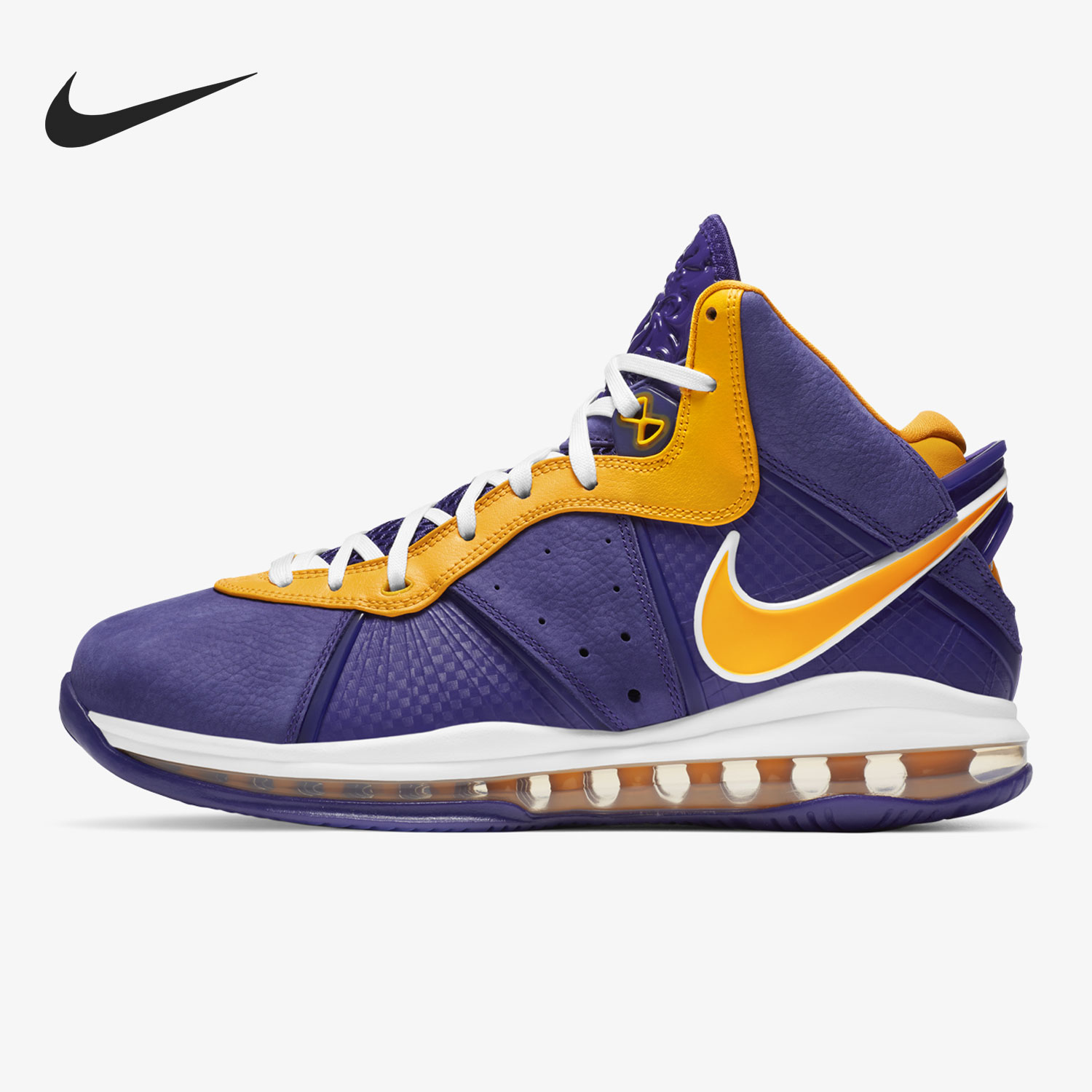 nike耐克正品lebronlbj8紫金湖人詹姆斯篮球球鞋篮球鞋