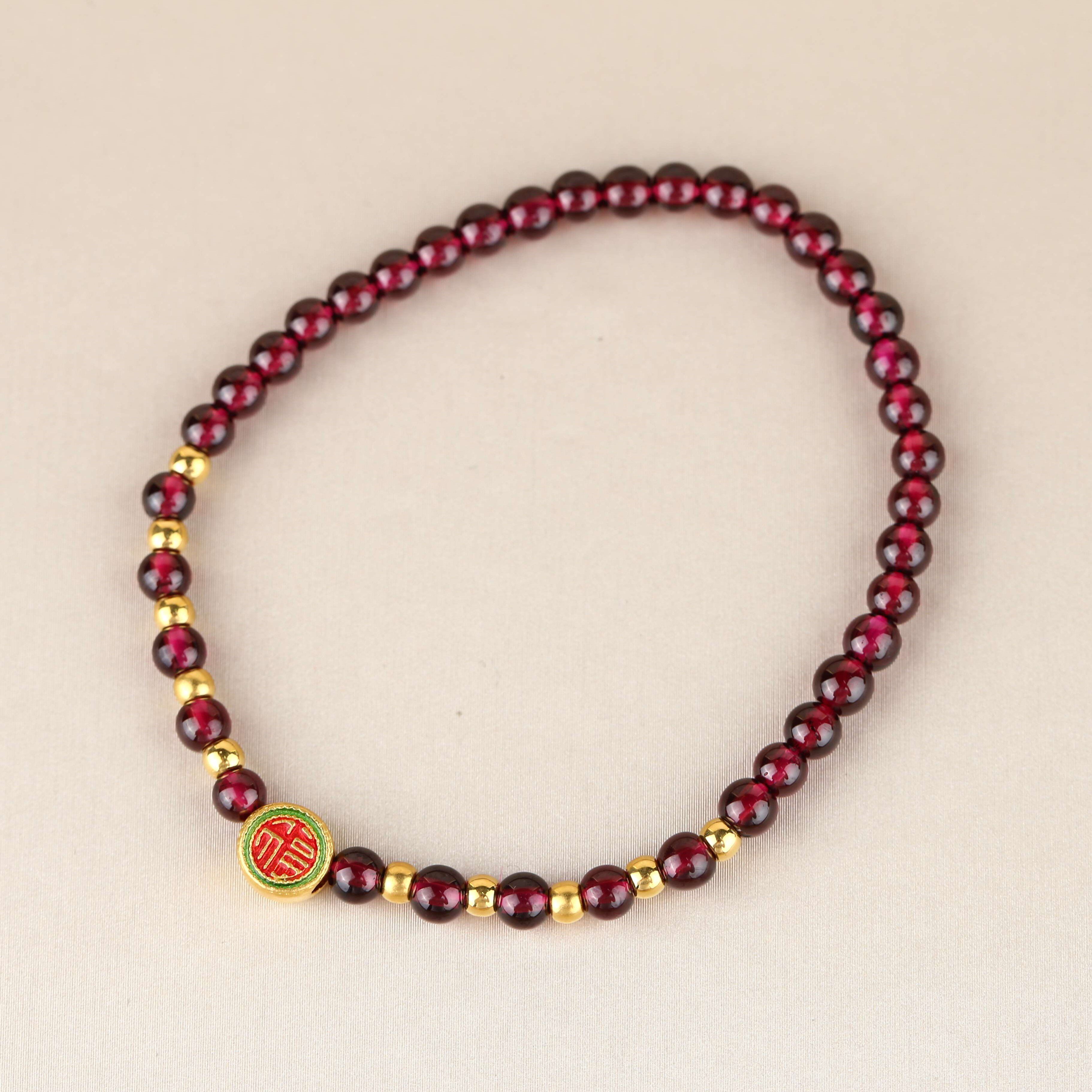 官方直播推荐足金烧蓝转运福珠10颗3mm金珠手饰