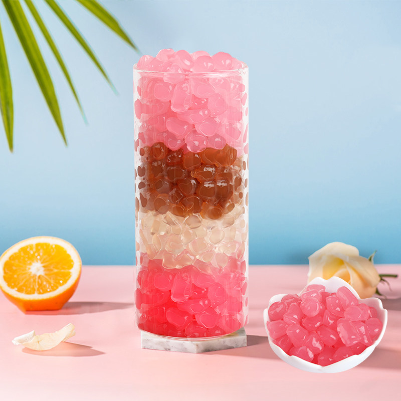 再乐寒天晶球水晶多肉奶茶免煮珍珠蒟蒻粒喜茶脆波波奶茶专用配料