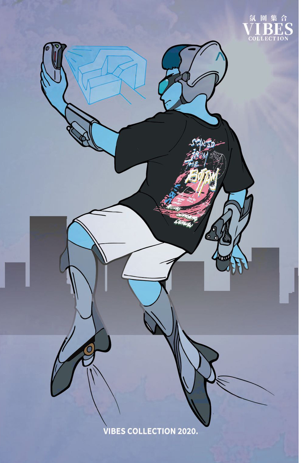 氛围高街男女短袖潮流宽松五分学霸集合brot恤