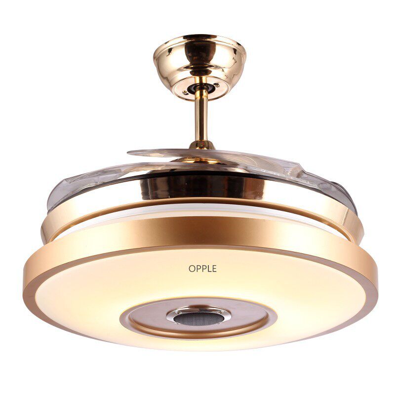 欧普照明2021新款ieq吸顶隐形一体风扇现代简约吊灯卧室餐厅薄灯