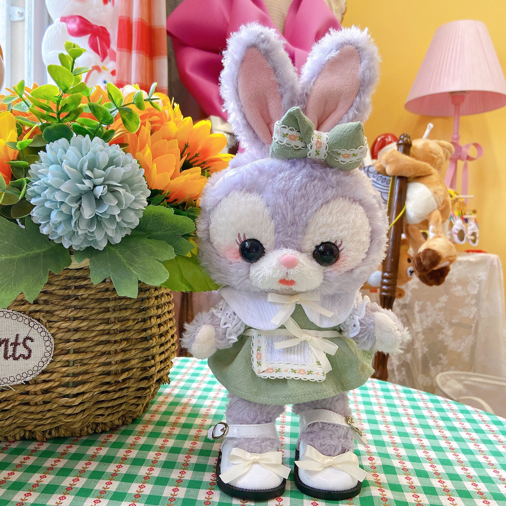 超萌星黛小体衣服芭蕾兔30cm田园圆领若草草色bjd娃娃