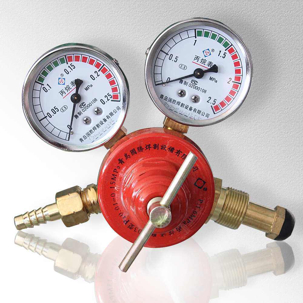 丙烷表减压阀减压器煤气表压力表yqw-03 液化气表丙烷减压表割炬