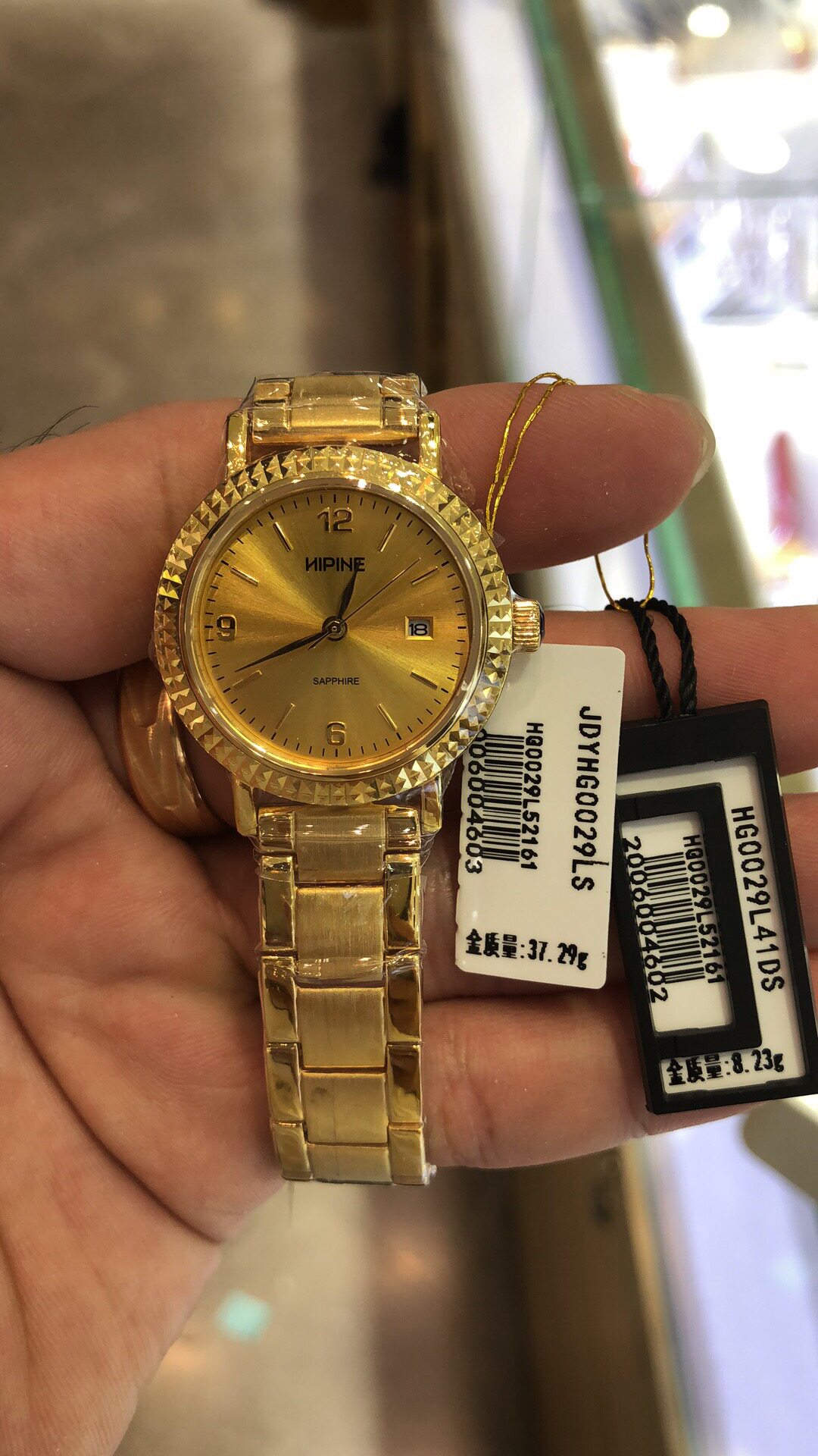 足金西普手表女款正品黄金金壳金链石英女士其他