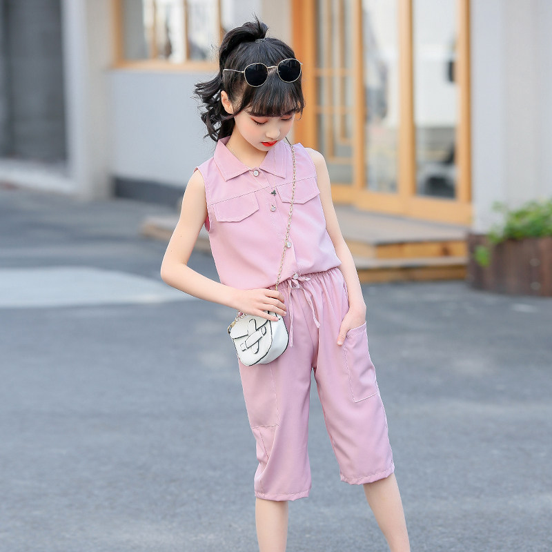 女童夏装套装2020新款洋气中大童网红女孩儿童夏季宝宝短袖两件套