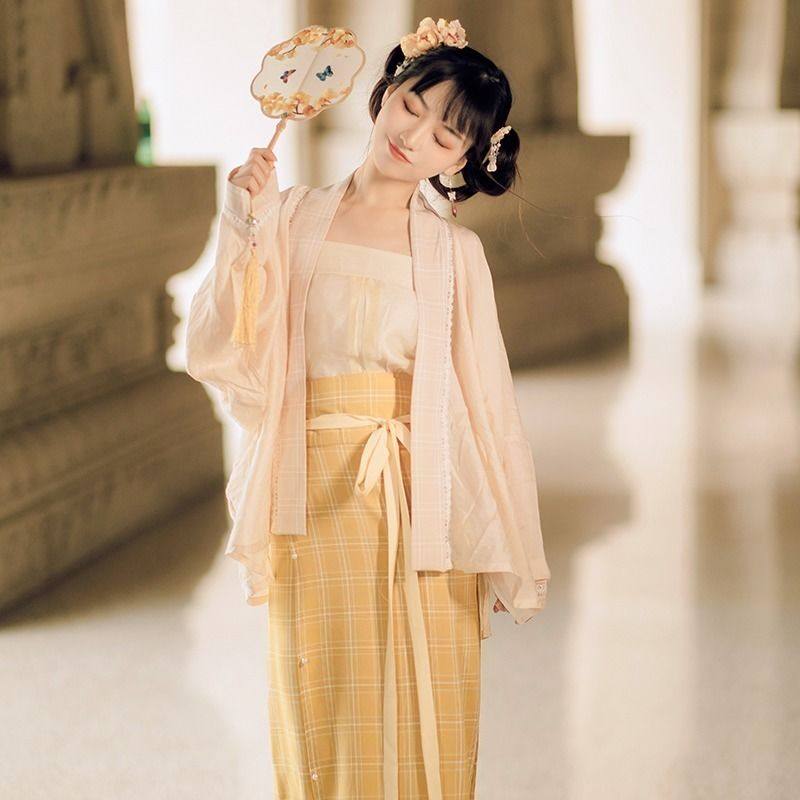 浅黛原创汉服女宋旋裙中国国风齐腰宋制褙飞机袖女cosplay女装