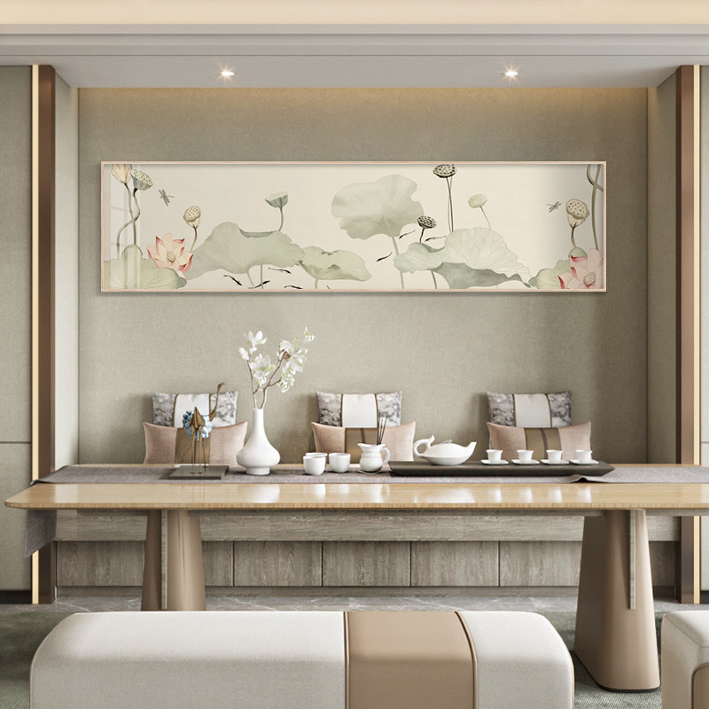 花鸟画国风壁画房间酒店挂画横幅客厅中国新中式现代装饰画