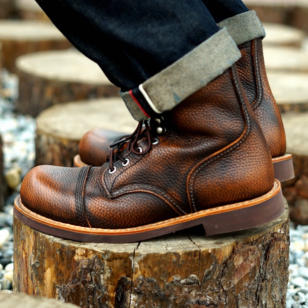 8111伞兵靴男日本原宿古着小店收录固特异缝制时装靴