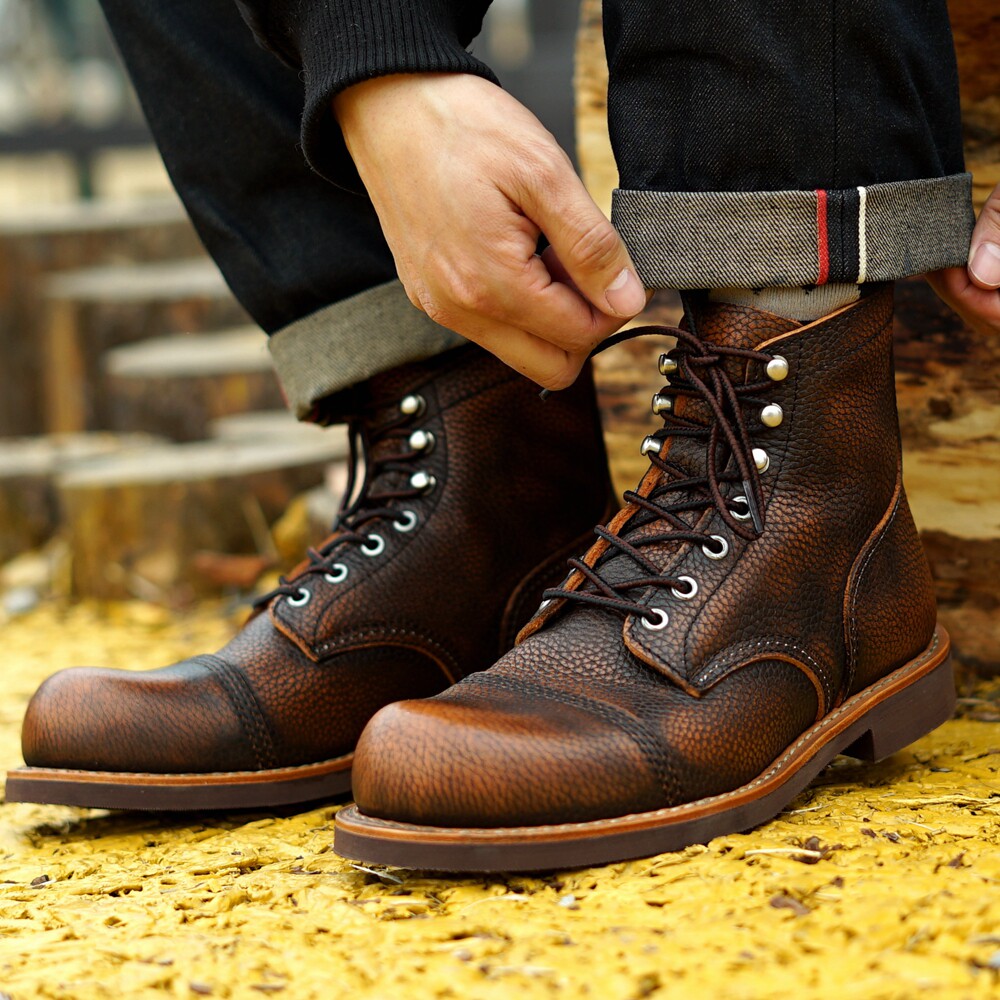 8111伞兵靴男日本原宿古着小店收录固特异缝制时装靴