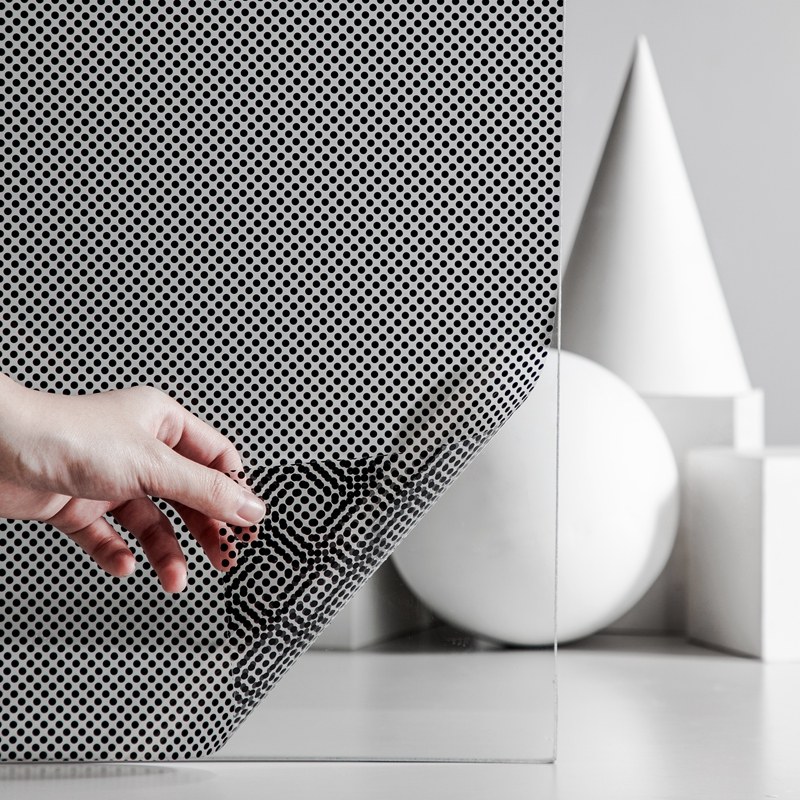 玻璃圆点装饰办公室移门隔断商场橱窗透明贴纸瓷砖