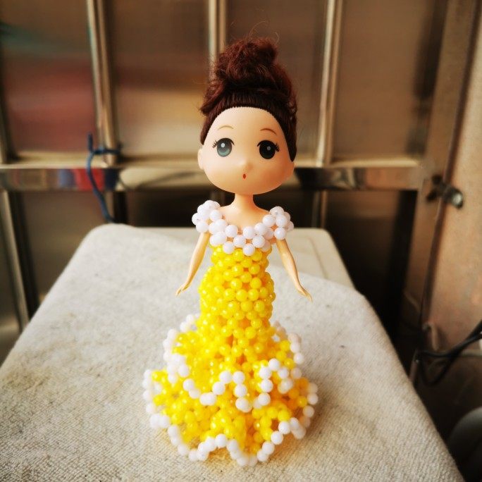 创意新款中性儿童手工串珠diy编织穿珠娃娃手工串珠