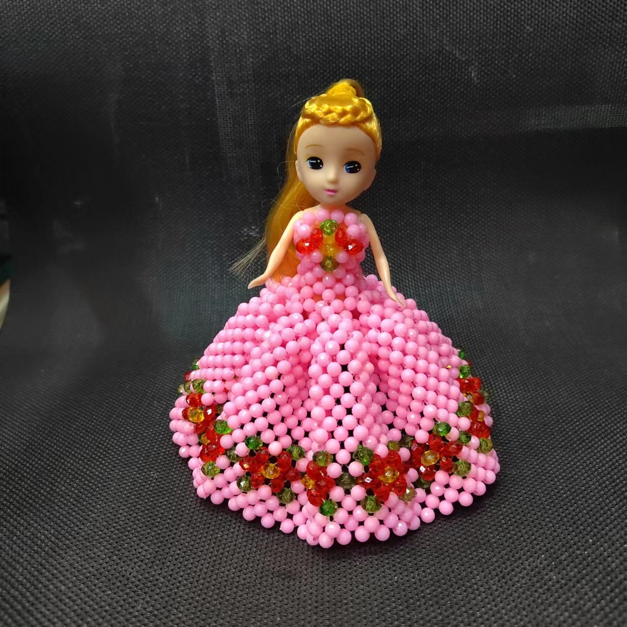 创意手工珠子diy串珠编织公主娃娃女孩玩具手工串珠