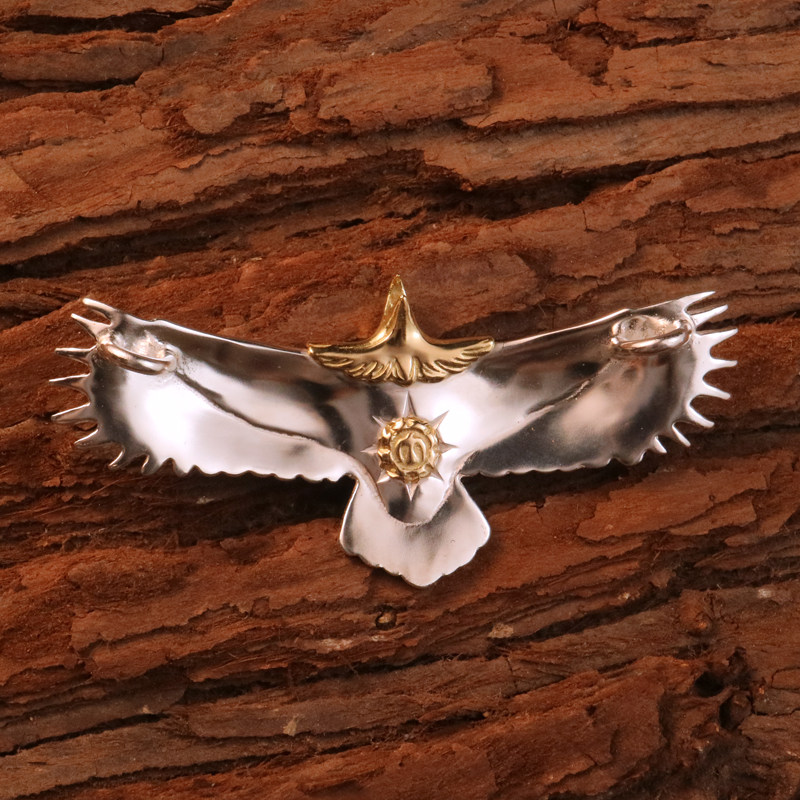 伊瓦岚 ken kikuchi菊地健4号18k金头大鹰项链吊坠铜头老鹰特别版