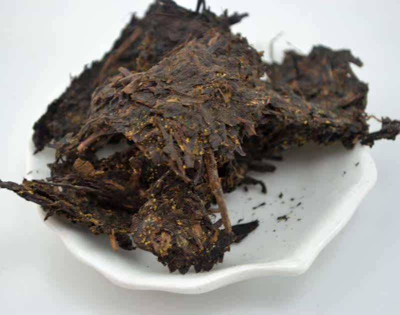 湖南茯茶安化2011年安机金花陈年100g散茶安化黑茶