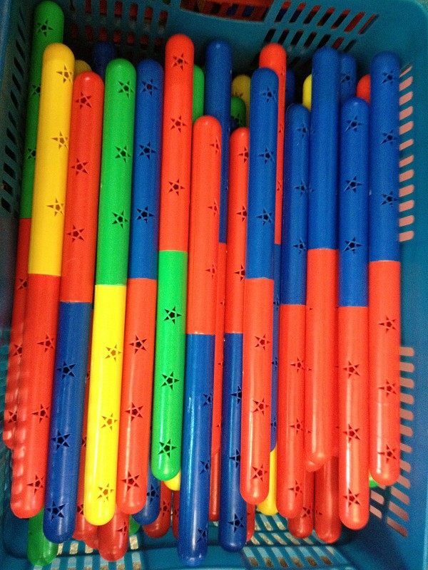 幼儿园体操器械晨早操器械玩具儿童健身有声舞蹈接力体操棒棍加粗