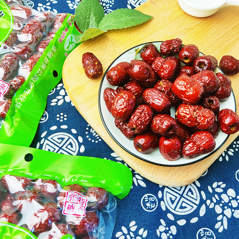 红枣空心无油烘干张掖特产酥脆甘肃嘎嘣无核枣类制品