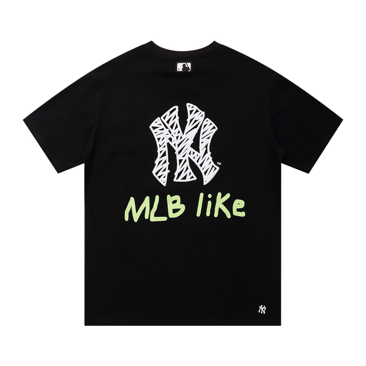 mlb男女情侣运动涂鸦like宽松潮流时尚韩版透气运动t恤