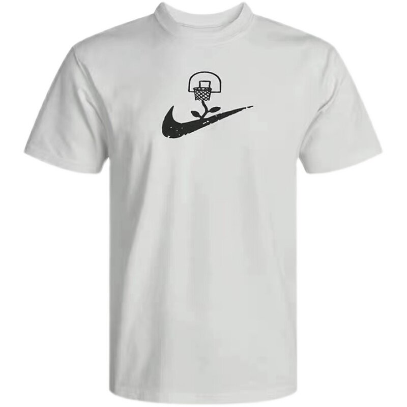 nike耐克新款小花小红男女情侣运动休闲涂鸦短袖运动t恤