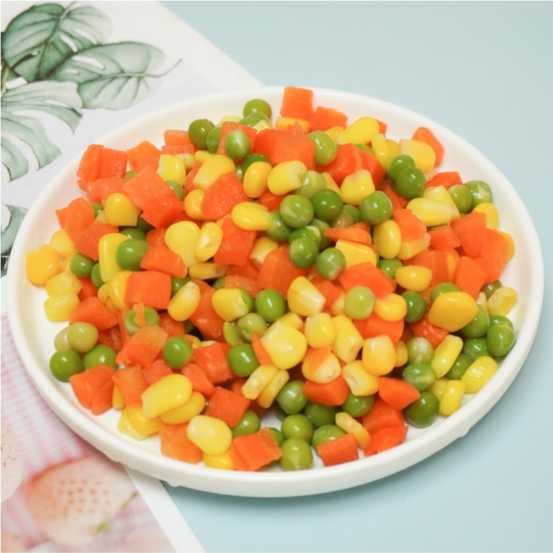 速冻三色杂菜什锦菜玉米粒青豆胡萝卜丁扬州炒饭新鲜玉米