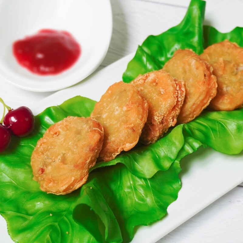 冻品先生香脆藕盒油炸藕片半成品小吃25个莲藕