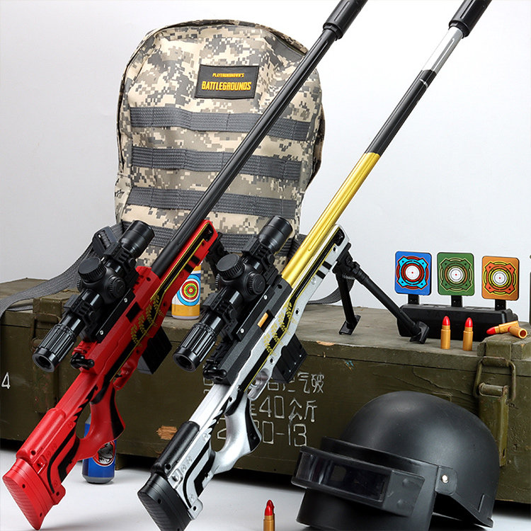 awm黄金龙骨皮肤大号拉栓抛壳枪下供98k玩具软弹枪