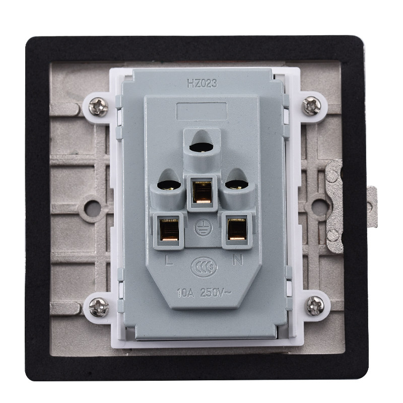 86型地插座家用隐藏式防水地插滑盖平推式超薄不锈钢地面地板插座