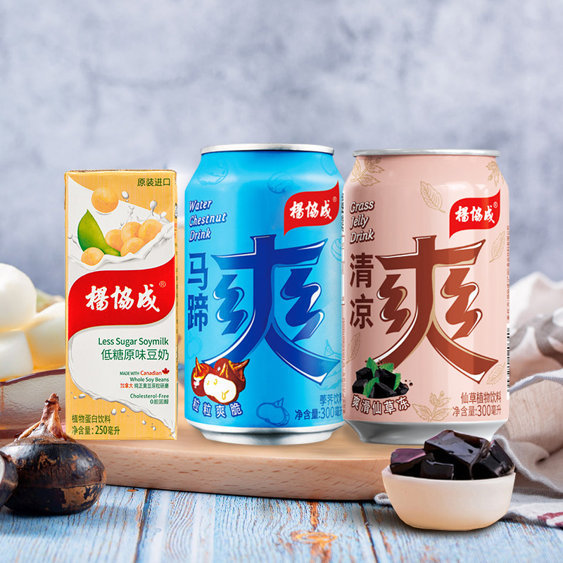 送豆奶6盒杨协成马蹄爽清凉爽12瓶