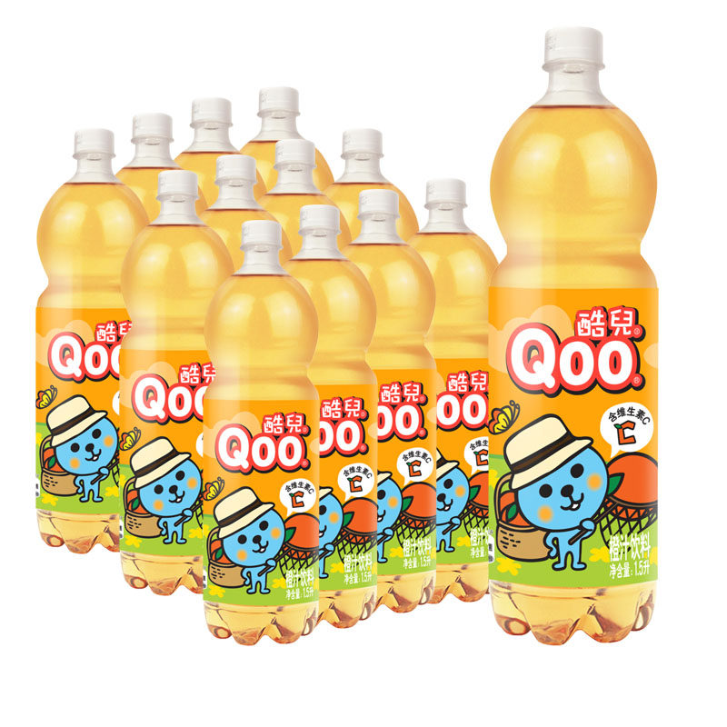 可口可乐酷儿橙味饮料15l网红鲜橙橙汁大瓶果汁果味