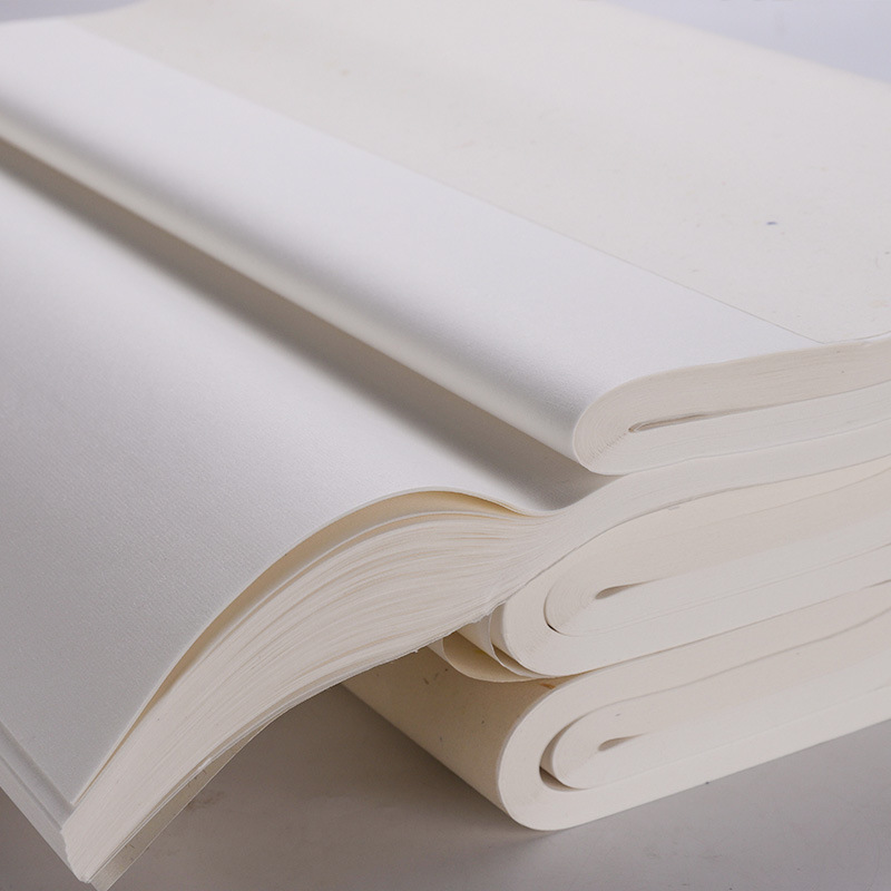 书法宣纸半生半熟整张100张对开六尺四尺三尺6尺宣纸