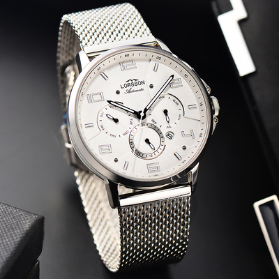 德国罗臣男士手表多功能防水夜光全自动机械表进口匠心3316钢带