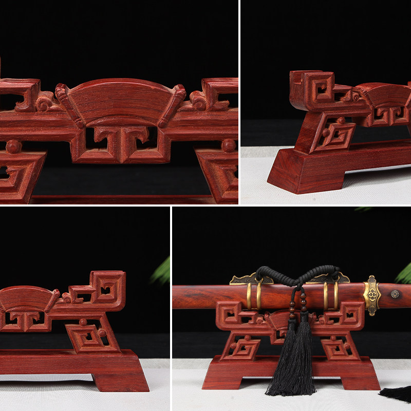 宝剑龙泉古越剑铺实木剑架传统装饰摆件古典客厅剑架