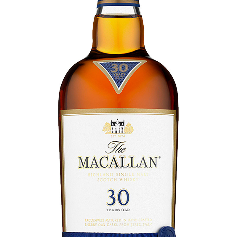 苏格兰进口洋酒macallan麦卡30年雪莉单一麦芽威士忌威士忌