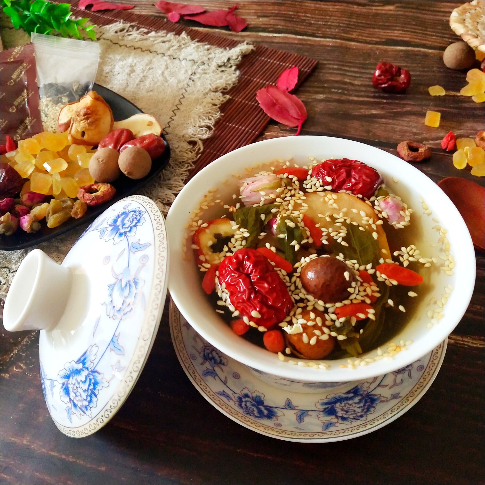 八宝花茶菊花玫瑰包玫瑰茶花枸杞红枣桂圆袋装代用