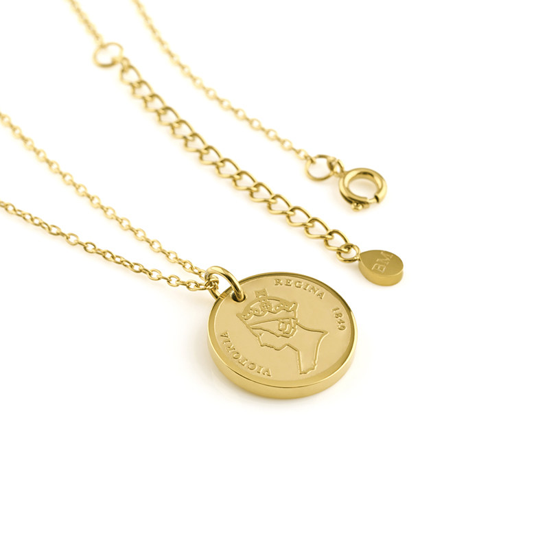 大英博物馆维多利亚女王钱币项链女网网红时尚潮流个性项链