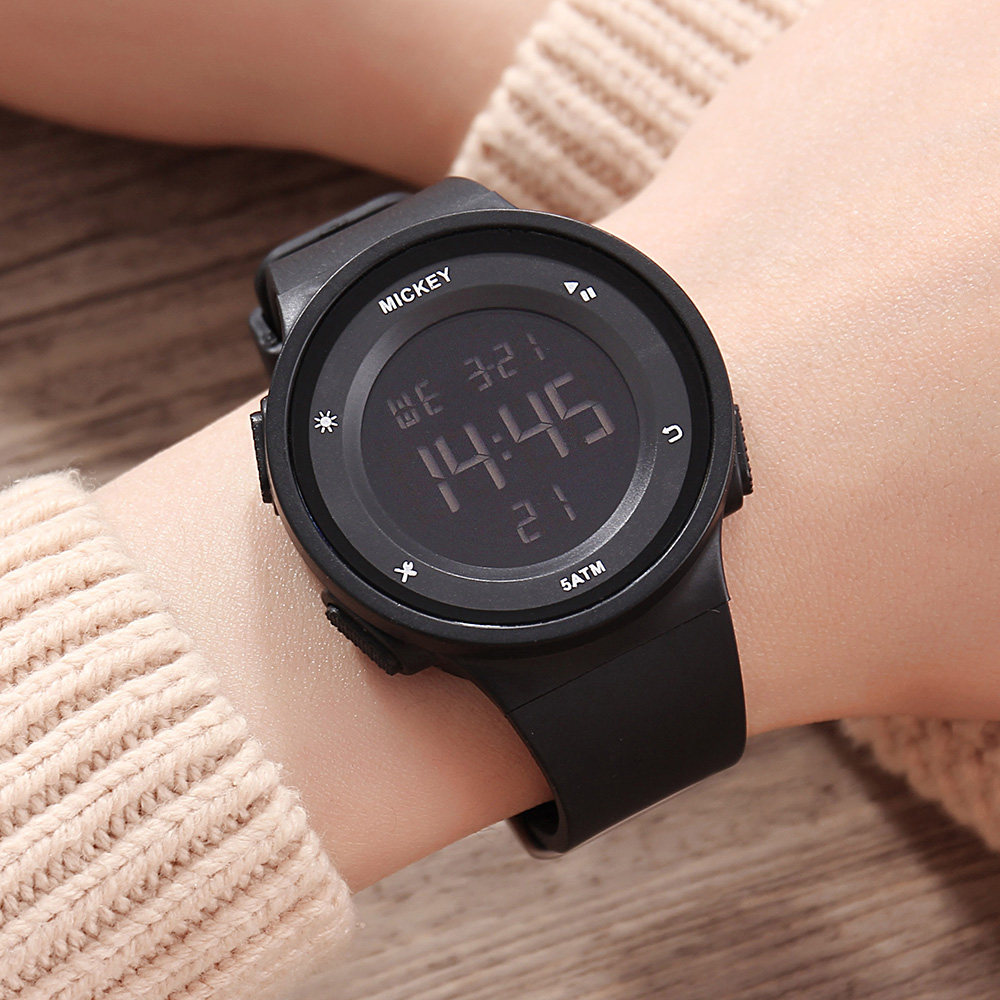 手表迪士尼儿童男孩电子表防水8-13岁数字式夜光男童国产腕表