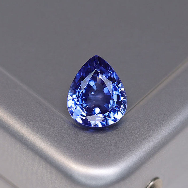 天然蓝宝石斯里兰卡矢车皇家蓝水水滴椭圆18k定制珠宝奇石