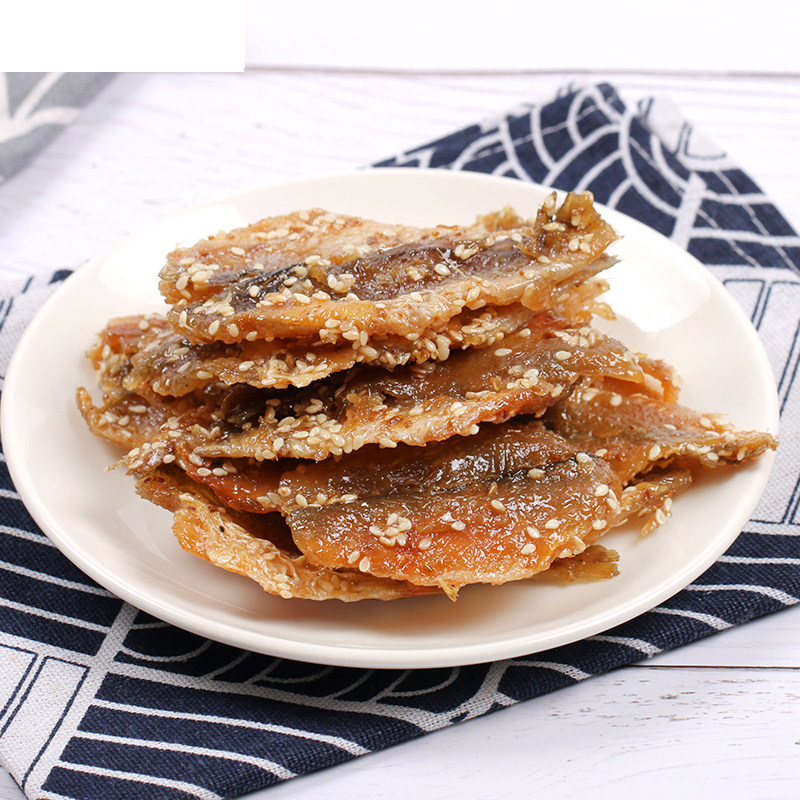 烟台特产芝麻蜜汁黄花鱼500g包邮小黄鱼干烤鱼片即食鱼零食