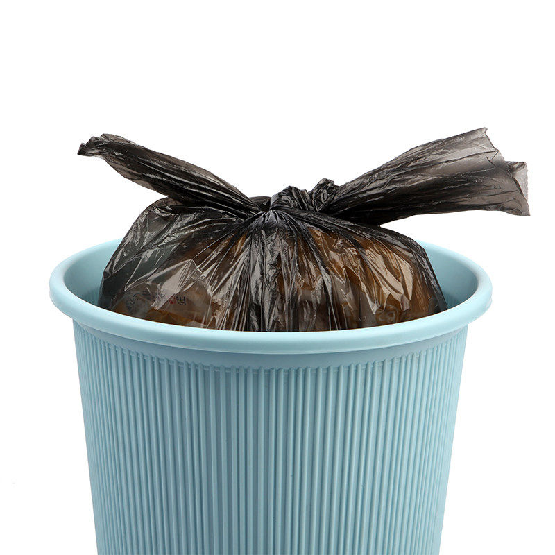 妙洁厨房平底垃圾袋一次性家用卫生间点断黑色塑料袋家用垃圾袋