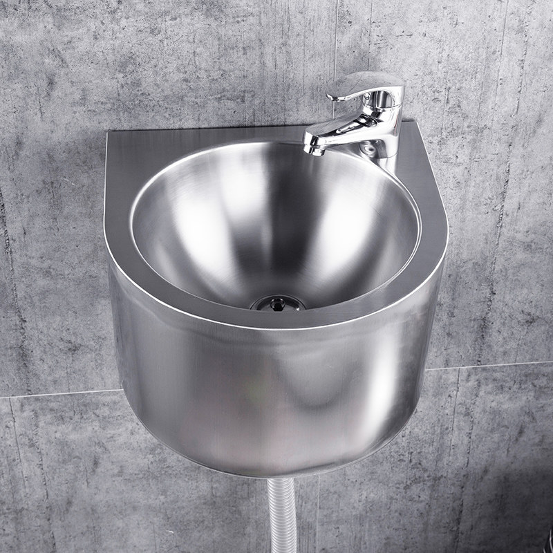 达点不锈钢挂墙洗手洗手盆盆架卫生间浴室加厚家用挂墙式洗脸盆