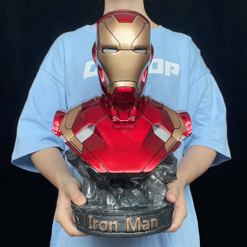 漫威kingartsmk46钢铁侠战损版胸像手办复仇者联盟gk手办