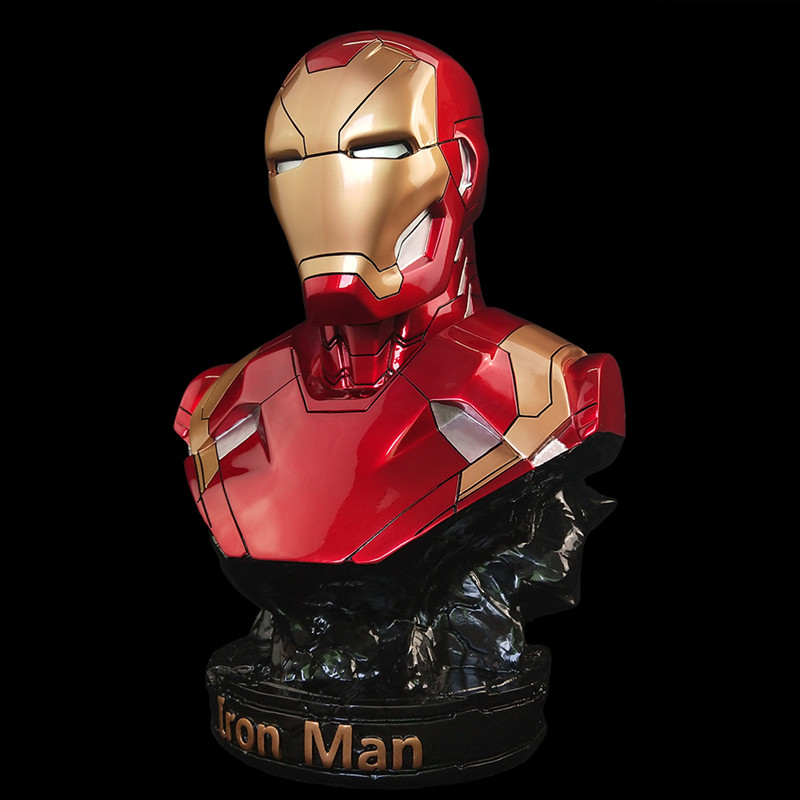 漫威kingartsmk46钢铁侠战损版胸像手办复仇者联盟gk手办