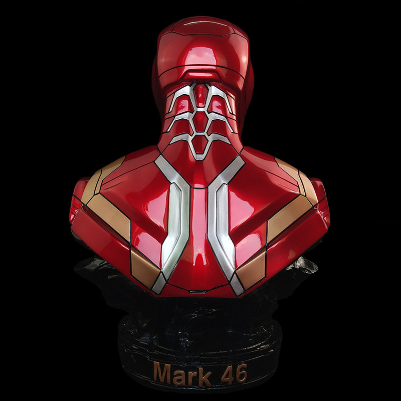 漫威kingartsmk46钢铁侠战损版胸像手办复仇者联盟gk手办