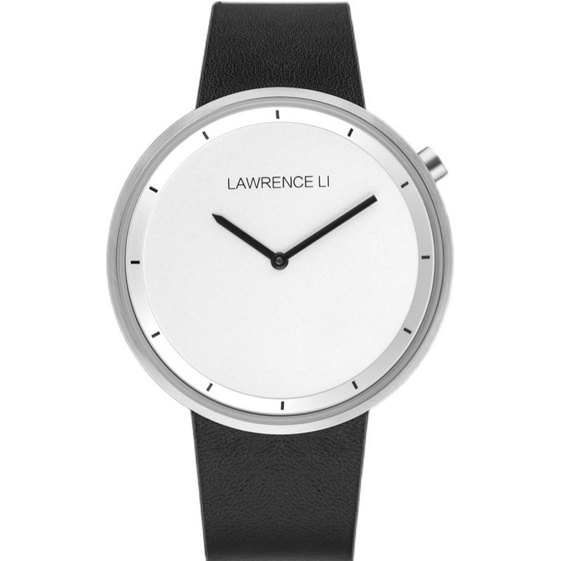 香港lawrenceli潮流个性男女大表盘时尚真皮手表前卫学生潮人礼物