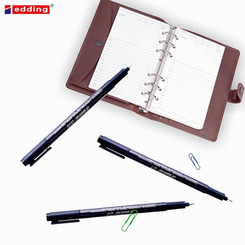 德国edding艾迪针管1880设计绘图描边勾线笔水性针管笔