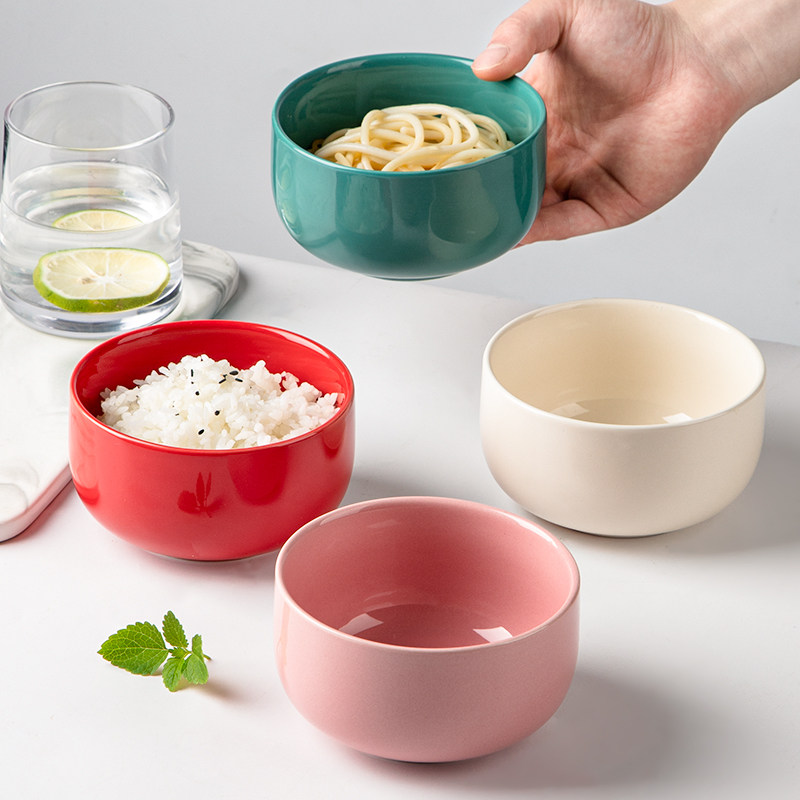 饭碗好看看的陶瓷瓷碗家用吃饭韩版ins米饭碗